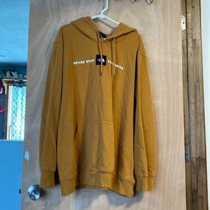 Gold/Brown XL North face hoodie.
